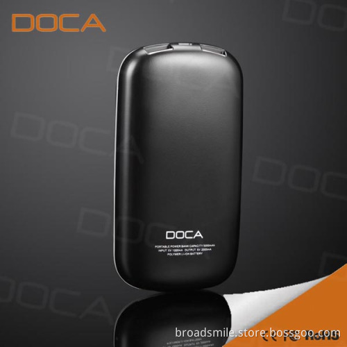 DOCA T50 mobile power bank 5000mah for mobile phone and dvd